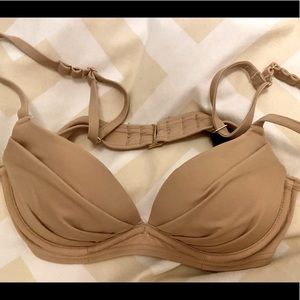 Smart and sexy caramel bikini top. 32A
